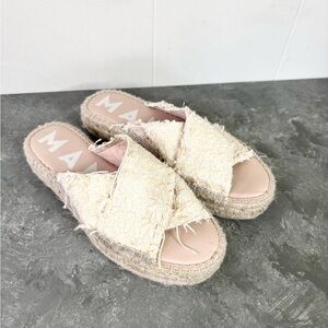 Manebi course woven canvas cross slide sandals size EU 36 US 6